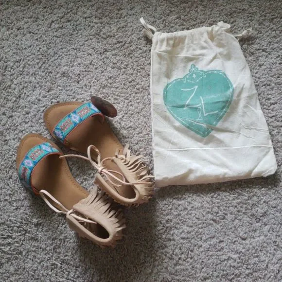 1 Left! BOHO LEATHER SANDALS - Picture 5 of 5